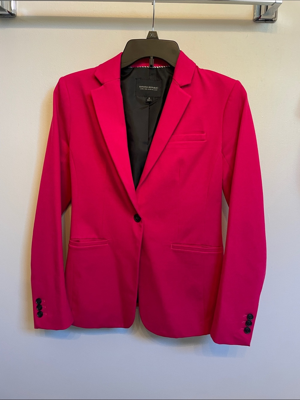 Banana Republic Fuchsia Tailored Single-Button Blazer